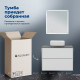 Тумба под раковину Aquanet Бруклин 82 2 ящика белый глянец 00336550