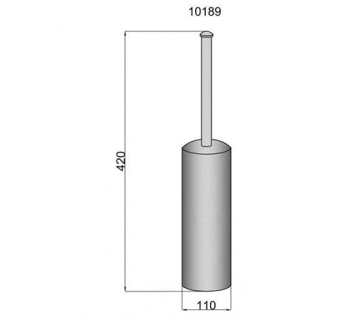 Ершик для унитаза Boheme Vogue напольный хром 10189