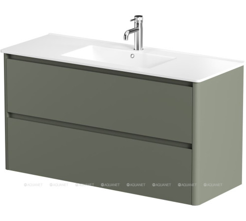 Тумба под раковину Allen Brau Gravity 120 2 ящика олива матовый 1.370011.CGM