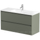 Тумба под раковину Allen Brau Gravity 120 2 ящика олива матовый 1.370011.CGM