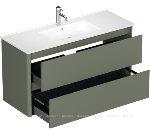 Тумба под раковину Allen Brau Gravity 120 2 ящика олива матовый 1.370011.CGM