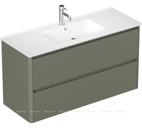 Тумба под раковину Allen Brau Gravity 120 2 ящика олива матовый 1.370011.CGM