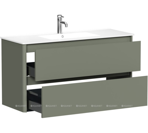 Тумба под раковину Allen Brau Gravity 120 2 ящика олива матовый 1.370011.CGM