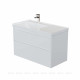 Тумба с раковиной Aquanet Nova Lite 2.0 90 L 2 ящика белый глянец 00365922