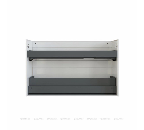 Тумба с раковиной Aquanet Nova Lite 2.0 90 L 2 ящика белый глянец 00365922