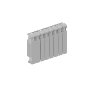 Радиатор биметаллический RIFAR MONOLIT VENTIL 350 8 секций нижнее подключение MN-350-08-VR RAL 9016