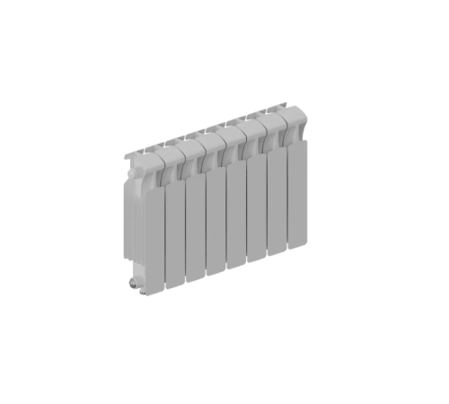 Радиатор биметаллический RIFAR MONOLIT VENTIL 350 8 секций нижнее подключение MN-350-08-VR RAL 9016