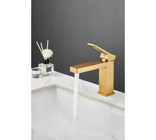 Смеситель для раковины Haiba HB10732-5 золото матовое HB10732-5