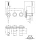 Смеситель Gessi Habito Unito настенный встраиваемый 2 положения с ручным душем хром 70038#031