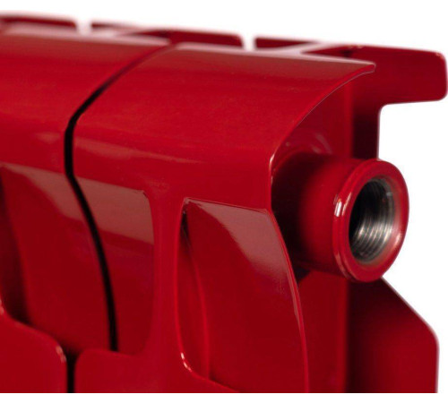 Радиатор биметаллический Rifar Monolit 500 4 секции боковое подключение бордо Н11488