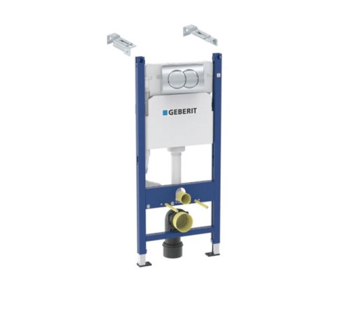 Инсталляция для подвесного унитаза Geberit Duofix Delta 112 см с клавишей Delta01 хром и крепежом 458.149.21.1