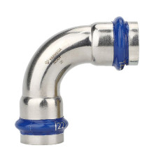 Угольник 90° двухраструбный Varmega Inox Press 42x42 мм VM710004242