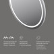 Зеркало круглое AM.PM X-Joy 80 см с LED-подсветкой и ИК-сенсором M85AMOX0801WG