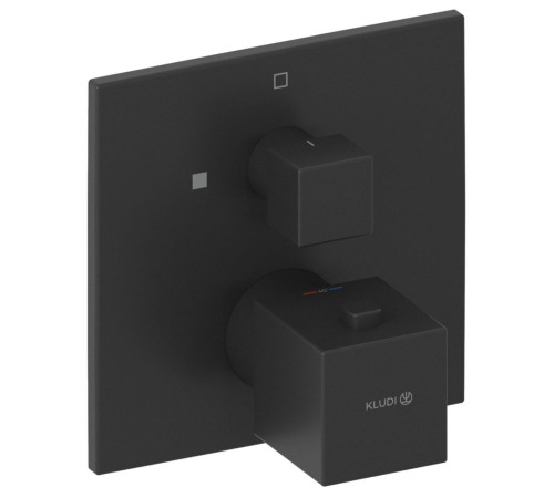 Смеситель для душа встраиваемый Kludi DECUS с термостатом и SLIM.BOXX 88022 черный матовый 548853975