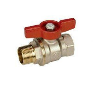 Кран шаровой Giacomini DADO R914 1 ВР-НР бабочка никелированный R914X025