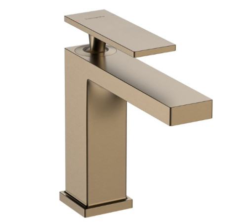 Смеситель для раковины hansgrohe Tecturis E 117 мм гладкий корпус бронза 7301140
