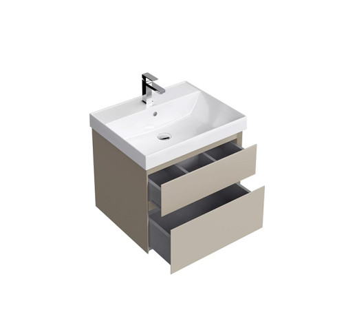 Тумба подвесная Kerama Marazzi Cubo 60 см с ящиками лимо матовая CUB.60.2\LIM