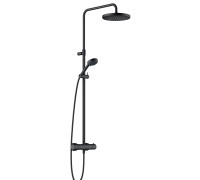 Душевая система Kludi Logo Dual Shower System с термостатом Ø245/96 мм черный 6808239-00