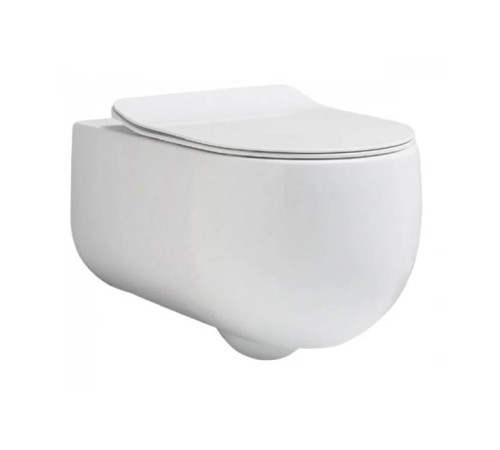 Унитаз подвесной Kerasan Flo 54х37 см безободковый белый матовый 311130