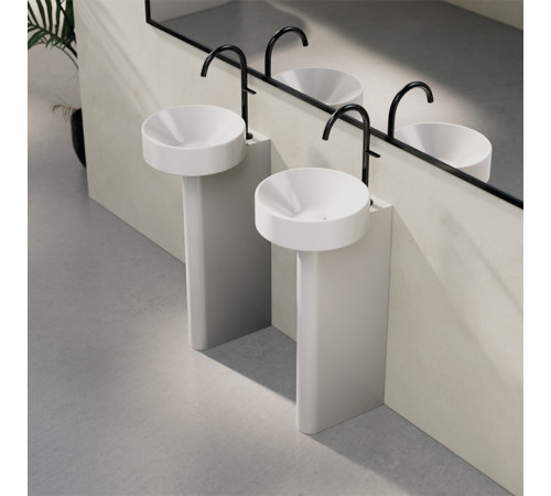 Раковина напольная Bette Suno Pedestal 34х84 см 1 отверстие белая A250-000 VK2