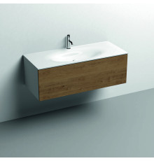 Комплект мебели Kerasan Shape Mobile 122х52 см подвесной 1 ящик белый/дуб 548001/9325K3