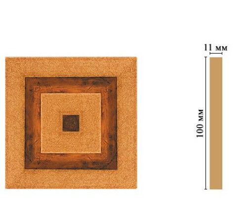 Вставка декоративная Decomaster D205-1223 полистирол 100х100х11 мм D205-1223