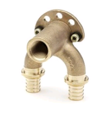 Угольник настенный проходной REHAU RAUTITAN RX+ 20-Rp 1/2-20 длинный бронза 14562713001