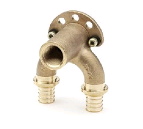 Угольник настенный проходной REHAU RAUTITAN RX+ 20-Rp 1/2-20 длинный бронза 14562713001