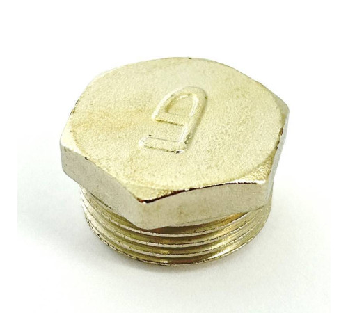 Заглушка латунная LD Pride 3/4 наружная резьба никелированная LD.67.505.20