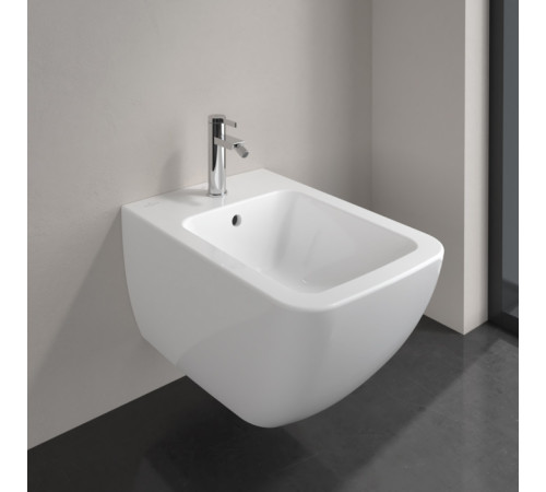 Биде подвесное Villeroy & Boch Subway 2.0 37.5х56х28.5 см CeramicPlus альпийский белый 441100R1