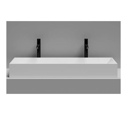 Раковина накладная Salini Sonata 120х45х13 см S-Stone белый матовый 1401201M