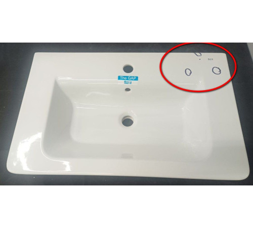 Раковина накладная Roca The Gap 700x440x165 мм с отверстием под смеситель 327471000