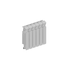 Радиатор биметаллический RIFAR MONOLIT 350 6 секций боковое подключение RAL 9016 MN-350-06