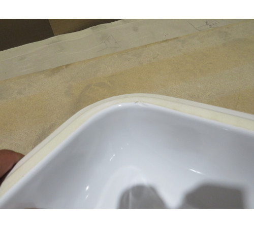 Раковина встраиваемая снизу GSI Pura 500х350 мм белый глянцевый 724711_УЦ/1