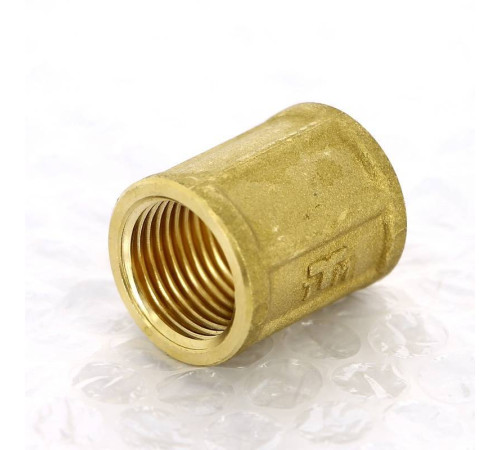 Муфта латунная Tiemme 1/2 дюйма ВР-ВР 1500034