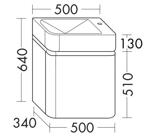 Комплект мебели Burgbad B.ME 50х34х64 см белый матовый SGUC050LF5981G0126C0001