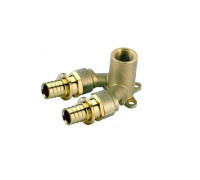 Угольник настенный двойной проточный REHAU Monolit 16-Rp 1/2 ВР латунь EFA251612WBD