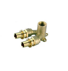 Угольник настенный двойной проточный REHAU Monolit 16-Rp 1/2 ВР латунь EFA251612WBD