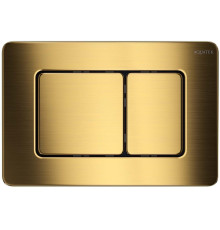 Панель смыва Kordi KDI-0000041 нержавеющая сталь титановое золото матовое квадратные кнопки KDI-0000041