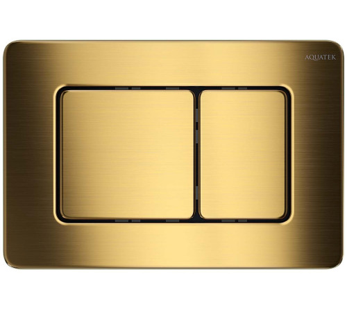 Панель смыва Kordi KDI-0000041 нержавеющая сталь титановое золото матовое квадратные кнопки KDI-0000041