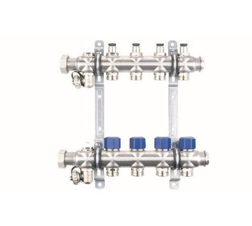 Коллекторная группа ELSEN 1 на 7 контуров 3/4 из нержавеющей стали с вентилями EMi02.07