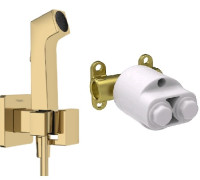 Комплект гигиенического душа Hansgrohe Vernis Blend полированное золото 29233990/29235180