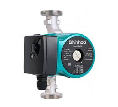 Насос циркуляционный SHINHOO BASIC 25-4S N 180 мм нержавеющая сталь 71212004