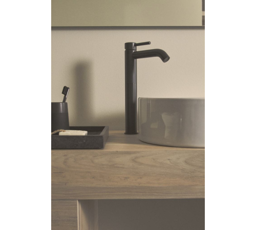 Смеситель для раковины Ideal Standard Ceraline Vessel высокий матовый черный BC269XG