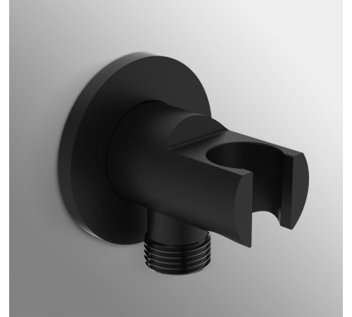 Держатель с подключением душевой лейки Ideal Standard Idealrain 1/2 матовый черный BC807XG