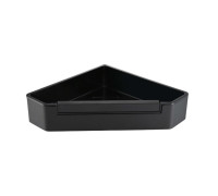 Полка угловая для душа Aquanet AQ4976MB со стеклоочистителем матовый черный AQ4976MB