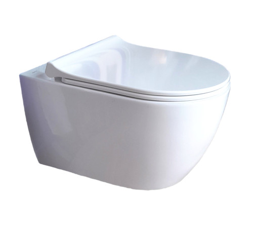 Унитаз подвесной безободковый Aquanet Поларис с сиденьем микролифт 360x518x360 мм AQ0700-01