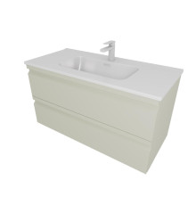 Комплект мебели для ванной AQUATON ВЕГА 100 с раковиной AQ4100-00 шалфей зеленый AQ77100-GS