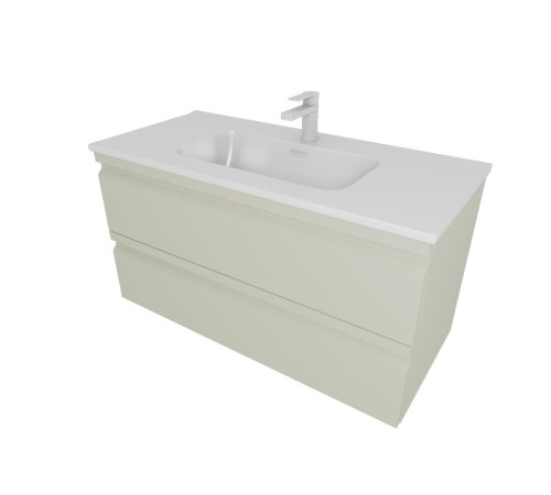 Комплект мебели для ванной AQUATON ВЕГА 100 с раковиной AQ4100-00 шалфей зеленый AQ77100-GS