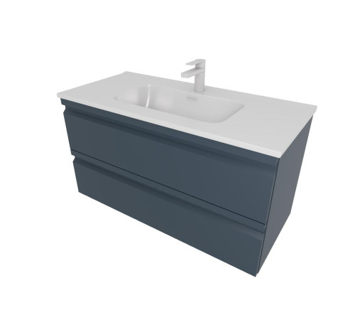 Комплект мебели для ванной AQUATON ВЕГА 100 с раковиной AQ4100-00 серый матовый AQ77100-MG